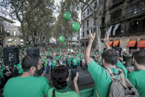 MANIFESTACION EN EL BORNE CONTRA LA LOMCE